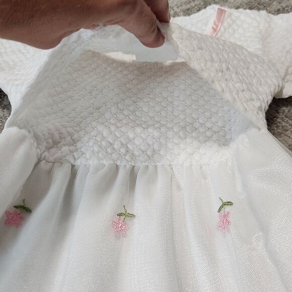 Evy of California vintage toddler girls white floral spring dress size 3T - Picture 7 of 10